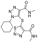 5-({1-CYCLOHEXYL-4-[(METHYLAMINO)CARBONYL]-1H-1,2,3-TRIAZOL-5-YL}THIO)-N-METHYL-1,2,3-THIADIAZOLE-4-CARBOXAMIDE Struktur