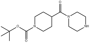 4-(PEPERAZINE-1-CARBONYL)-PIPERIDINE-1-CARBOXYLIC ACID TERT-BUTYL ESTER Struktur