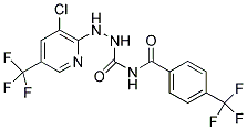 2-[3-CHLORO-5-(TRIFLUOROMETHYL)PYRIDIN-2-YL]-N-[4-(TRIFLUOROMETHYL)BENZOYL]HYDRAZINECARBOXAMIDE Structure