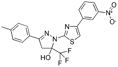 3-(4-METHYLPHENYL)-1-[4-(3-NITROPHENYL)-1,3-THIAZOL-2-YL]-5-(TRIFLUOROMETHYL)-4,5-DIHYDRO-1H-PYRAZOL-5-OL Struktur