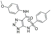 N-(4-METHOXYPHENYL)-5-{[(4-METHYLPHENYL)SULFONYL]AMINO}-1H-1,2,3-TRIAZOLE-4-CARBOXAMIDE Struktur