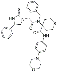 4-(N-BENZYL-2-(4-PHENYL-2-THIOXOIMIDAZOLIDIN-1-YL)ACETAMIDO)-N-(4-MORPHOLINOPHENYL)-TETRAHYDRO-2H-THIOPYRAN-4-CARBOXAMIDE Struktur