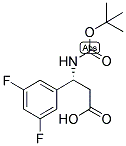 (R)-3-TERT-BUTOXYCARBONYLAMINO-3-(3,5-DIFLUORO-PHENYL)-PROPIONIC ACID Struktur