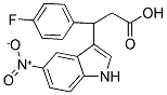 3-(4-FLUORO-PHENYL)-3-(5-NITRO-1H-INDOL-3-YL)-PROPIONIC ACID Struktur