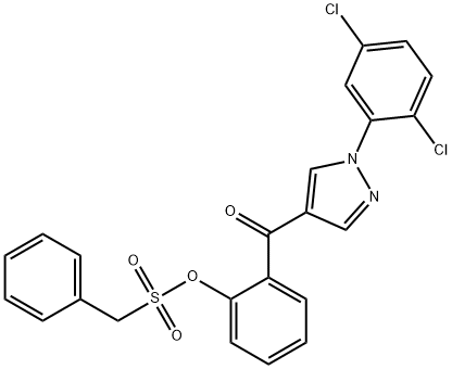 2-([1-(2,5-DICHLOROPHENYL)-1H-PYRAZOL-4-YL]CARBONYL)PHENYL PHENYLMETHANESULFONATE Struktur