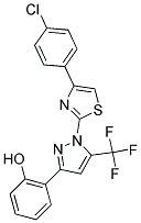 2-[1-[4-(4-CHLOROPHENYL)-1,3-THIAZOL-2-YL]-5-(TRIFLUOROMETHYL)-1H-PYRAZOL-3-YL]PHENOL Struktur