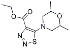 ETHYL 5-(2,6-DIMETHYLMORPHOLIN-4-YL)-1,2,3-THIADIAZOLE-4-CARBOXYLATE Struktur