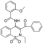 N-(3-BENZOYL-2-ETHYL-1,1-DIOXO-1,2-DIHYDRO-1LAMBDA~6~,2-BENZOTHIAZIN-4-YL)-2-METHOXYBENZAMIDE Struktur