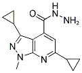 3,6-DICYCLOPROPYL-1-METHYL-1H-PYRAZOLO[3,4-B]PYRIDINE-4-CARBOXYLIC ACID HYDRAZIDE Struktur