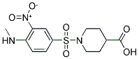 1-[[4-(METHYLAMINO)-3-NITROPHENYL]SULFONYL]PIPERIDINE-4-CARBOXYLIC ACID Struktur