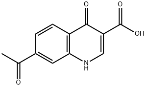 7-ACETYL-4-OXO-1,4-DIHYDRO-QUINOLINE-3-CARBOXYLIC ACID Struktur