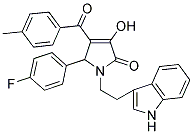 3-HYDROXY-1-[2-(1H-INDOL-3-YL)ETHYL]-4-(4-METHYLBENZOYL)-5-(4-FLUOROPHENYL)-1,5-DIHYDRO-2H-PYRROL-2-ONE Struktur