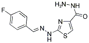 2-[(2E)-2-(4-FLUOROBENZYLIDENE)HYDRAZINO]-1,3-THIAZOLE-4-CARBOHYDRAZIDE Struktur