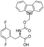 (R)-3-(2,5-DIFLUORO-PHENYL)-2-(9H-FLUOREN-9-YLMETHOXYCARBONYLAMINO)-PROPIONIC ACID Struktur