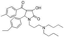 1-[3-(DIBUTYLAMINO)PROPYL]-5-(4-ETHYLPHENYL)-3-HYDROXY-4-(4-METHYLBENZOYL)-1,5-DIHYDRO-2H-PYRROL-2-ONE Struktur