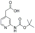 (4-ACETIC ACID-2-PYRIDINYL)-CARBAMIC ACID, 1,1-DIMETHYLETHYL ESTER Struktur