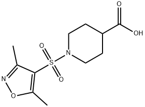 1-(3,5-DIMETHYL-ISOXAZOLE-4-SULFONYL)-PIPERIDINE-4-CARBOXYLIC ACID Struktur