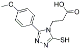 3-[3-MERCAPTO-5-(4-METHOXYPHENYL)-4H-1,2,4-TRIAZOL-4-YL]PROPANOIC ACID Struktur