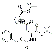 TERT-BUTYL L-N-(3-BENZYLOXYCARBONYLAMINO)-3-(S)-TERT-BUTYLCARBOXY-1-OXOPROPYL-AZETIDINE-2-CARBOXYLATE Struktur