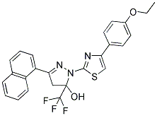 1-(4-(4-ETHOXYPHENYL)THIAZOL-2-YL)-3-(NAPHTHALEN-1-YL)-5-(TRIFLUOROMETHYL)-4,5-DIHYDRO-1H-PYRAZOL-5-OL Struktur