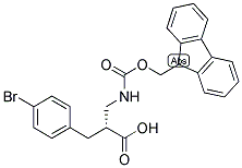 (R)-3-(4-BROMO-PHENYL)-2-[(9H-FLUOREN-9-YLMETHOXYCARBONYLAMINO)-METHYL]-PROPIONIC ACID Struktur