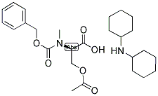 N-ALPHA-BENZYLOXYCARBONYL-N-ALPHA-METHYL-O-ACETYL-D-SERINE DICYCLOHEXYLAMINE Struktur