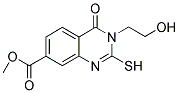 METHYL 3-(2-HYDROXYETHYL)-2-MERCAPTO-4-OXO-3,4-DIHYDROQUINAZOLINE-7-CARBOXYLATE Struktur