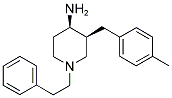 CIS-3-(4-METHYLBENZYL)-1-(2-PHENYLETHYL)PIPERIDIN-4-AMINE Struktur