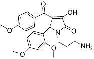 1-(3-AMINOPROPYL)-5-(2,4-DIMETHOXYPHENYL)-3-HYDROXY-4-(4-METHOXYBENZOYL)-1,5-DIHYDRO-2H-PYRROL-2-ONE Struktur