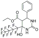 ETHYL 4-HYDROXY-4-(NONAFLUOROBUTYL)-2-OXO-6-PHENYLHEXAHYDROPYRIMIDINE-5-CARBOXYLATE Struktur