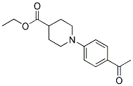 1-(4-ACETYL-PHENYL)-PIPERIDINE-4-CARBOXYLIC ACID ETHYL ESTER Struktur