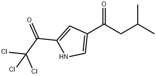 3-METHYL-1-[5-(2,2,2-TRICHLOROACETYL)-1H-PYRROL-3-YL]-1-BUTANONE Struktur