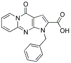 1-BENZYL-4-OXO-1,4-DIHYDROPYRIDO[1,2-A]PYRROLO[2,3-D]PYRIMIDINE-2-CARBOXYLIC ACID Struktur