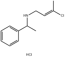 (3-CHLORO-BUT-2-ENYL)-(1-PHENYL-ETHYL)-AMINE HYDROCHLORIDE Struktur