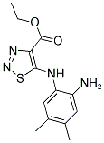 ETHYL 5-[(2-AMINO-4,5-DIMETHYLPHENYL)AMINO]-1,2,3-THIADIAZOLE-4-CARBOXYLATE Struktur