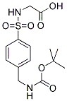 ((4-TERT-BUTOXYCARBONYLAMINOMETHYL)-BENZENESULFONYLAMINO)-ACETIC ACID Struktur