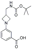 [1-(3-CARBOXY-PHENYL)-AZETIDIN-3-YLMETHYL]-CARBAMIC ACID TERT-BUTYL ESTER Struktur