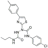 N~1~-(4-CHLOROPHENYL)-1-[4-(4-METHYLPHENYL)-1,3-THIAZOL-2-YL]-N~2~-PROPYL-1,2-HYDRAZINEDICARBOXAMIDE Struktur