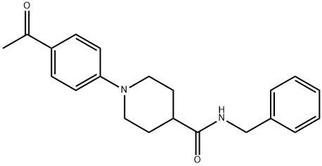 1-(4-ACETYLPHENYL)-N-BENZYL-4-PIPERIDINECARBOXAMIDE Struktur