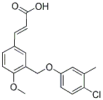 (2E)-3-(3-[(4-CHLORO-3-METHYLPHENOXY)METHYL]-4-METHOXYPHENYL)-2-PROPENOIC ACID Struktur