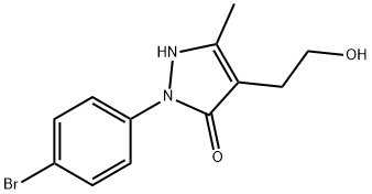 2-(4-BROMOPHENYL)-4-(2-HYDROXYETHYL)-5-METHYL-1,2-DIHYDRO-3H-PYRAZOL-3-ONE Struktur