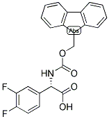 (S)-(3,4-DIFLUORO-PHENYL)-[(9H-FLUOREN-9-YLMETHOXYCARBONYLAMINO)]-ACETIC ACID Struktur