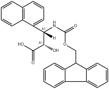 N-FMOC-3-(S)-AMINO-2-(S)-HYDROXY-3-NAPHTHALEN-1-YL-PROPIONIC ACID Struktur