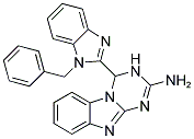 4-(1-BENZYL-1H-BENZIMIDAZOL-2-YL)-3,4-DIHYDRO[1,3,5]TRIAZINO[1,2-A]BENZIMIDAZOL-2-AMINE Struktur