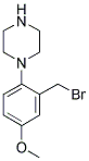 1-(2-BROMOMETHYL-4-METHOXY-PHENYL)-PIPERAZINE Struktur