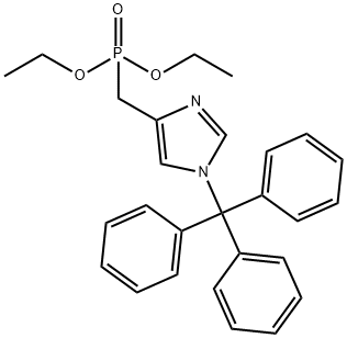 DIETHYL (1-TRITYL-1H-IMIDAZOL-4-YL)METHYLPHOSPHONATE Struktur