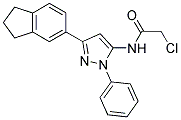 2-CHLORO-N-[3-(2,3-DIHYDRO-1H-INDEN-5-YL)-1-PHENYL-1H-PYRAZOL-5-YL]ACETAMIDE Struktur