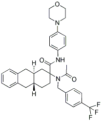 (4AR,9AS)-N-(4-MORPHOLINOPHENYL)-2-(N-(4-(TRIFLUOROMETHYL)BENZYL)ACETAMIDO)-1,2,3,4,4A,9,9A,10-OCTAHYDROANTHRACENE-2-CARBOXAMIDE Struktur