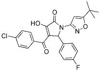 1-[5-(TERT-BUTYL)-3-ISOXAZOLYL]-4-(4-CHLOROBENZOYL)-5-(4-FLUOROPHENYL)-3-HYDROXY-1,5-DIHYDRO-2H-PYRROL-2-ONE Struktur