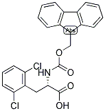 (S)-3-(2,6-DICHLORO-PHENYL)-2-(9H-FLUOREN-9-YLMETHOXYCARBONYLAMINO)-PROPIONIC ACID Struktur